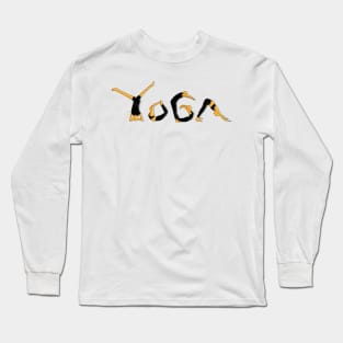 Yoga Text, Word, Meditatie Long Sleeve T-Shirt